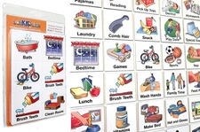 Kids Visual Schedule Magnets and Headings: SchKIDules 93Pc Home Collection fo...