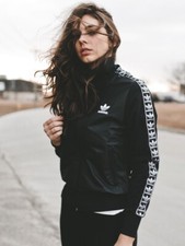 Adidas Originals Bj8319 Leather Look Black Jacket Size Uk6, Eu32, Us Xs New 706