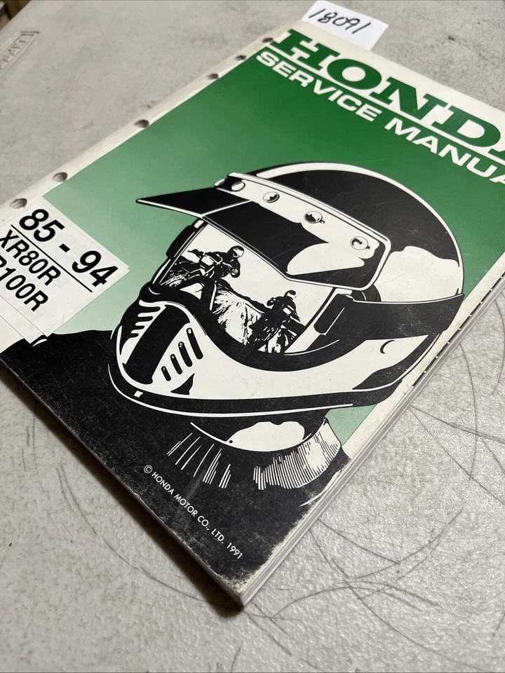 86 87 88 89 90 91 92 93 1994 Honda XR80R XR100R manual de servicio 61GN109 Foto 2 de 4