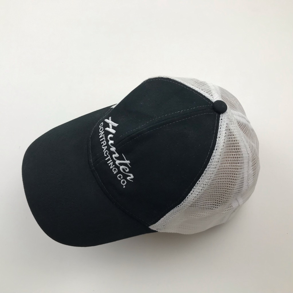 Hunter Contracting Hat Cap Snapback Black White A… - image 3