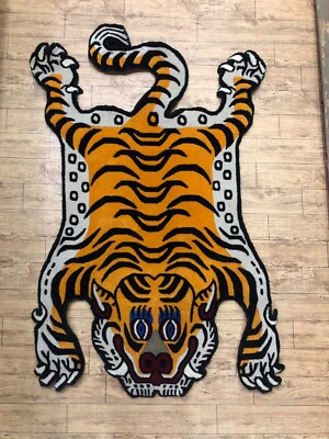 Hand knotted Traditional Tibetan small tiger skin rug | eBay