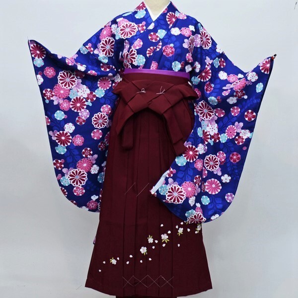 Veronica Hakama L size Led Rechweハカマ Furisode Kimono & Hakama & Obi sash set L Size Brand New