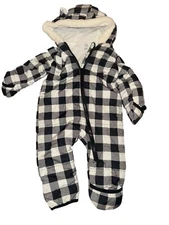 Baby Size 6/9 Months Buffalo Plaid Snow Suit Baby Bunting