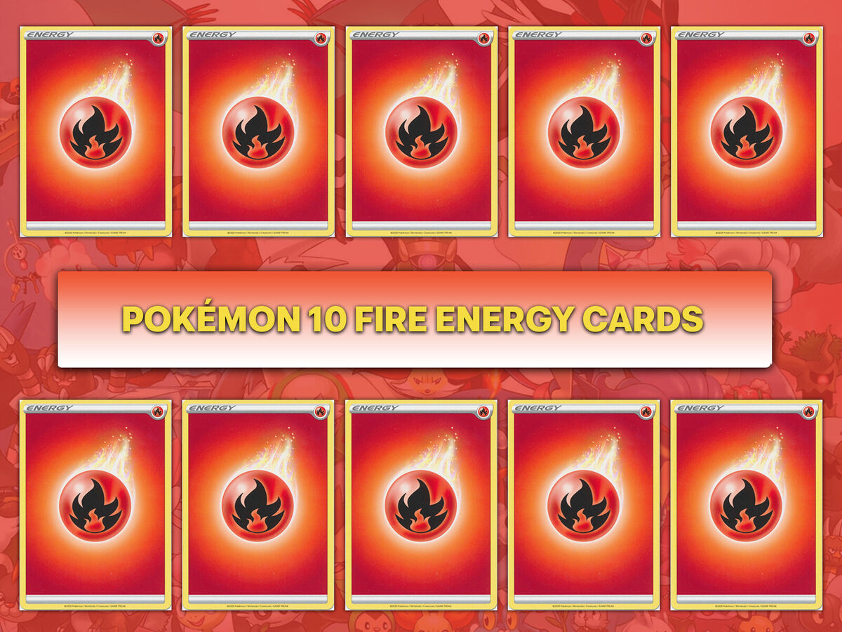 80 Basic Energy Cards Pokemon TCG - 10 of Each Type Near Mint - Pack Fresh