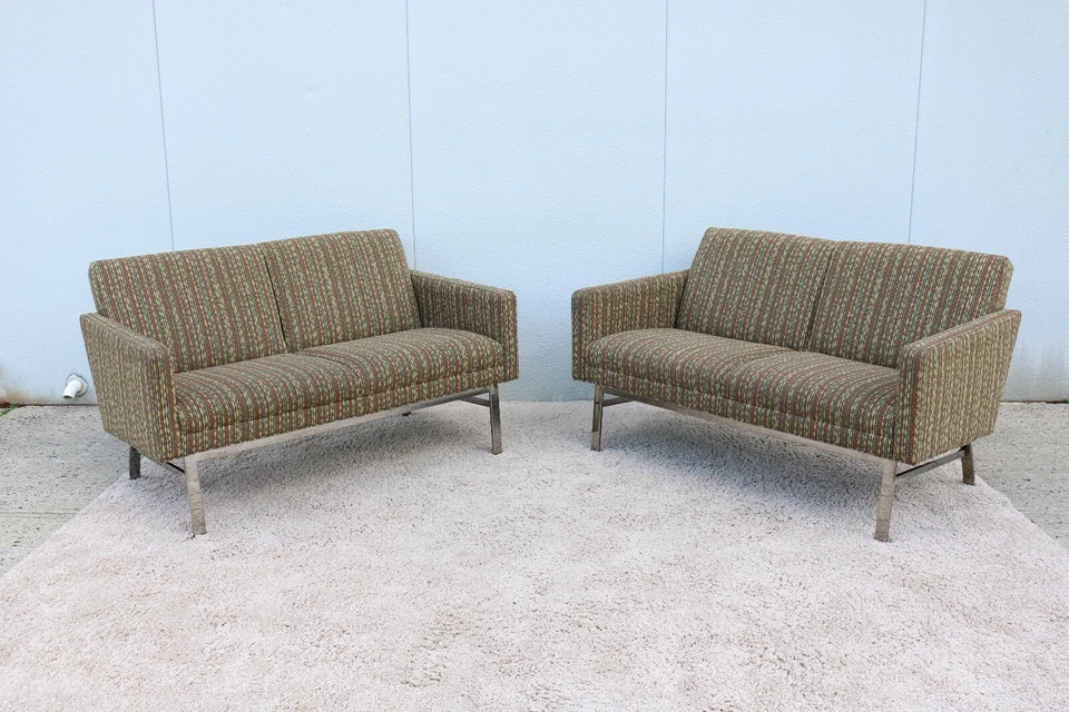 Sofá de 2 asientos estilo moderno Jack Cartwright Kelly Settee Mid-Century - un par Foto 3 de 4
