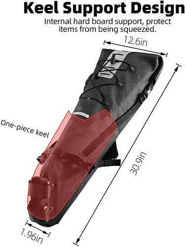 ROCKBROS Bike Rear Bag Waterproof Cycling MTB Bicycle Saddle Bag Storage Bag - Picture 7 of 10