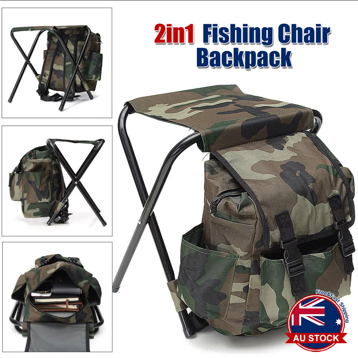 Fishing backpack on sale with seat