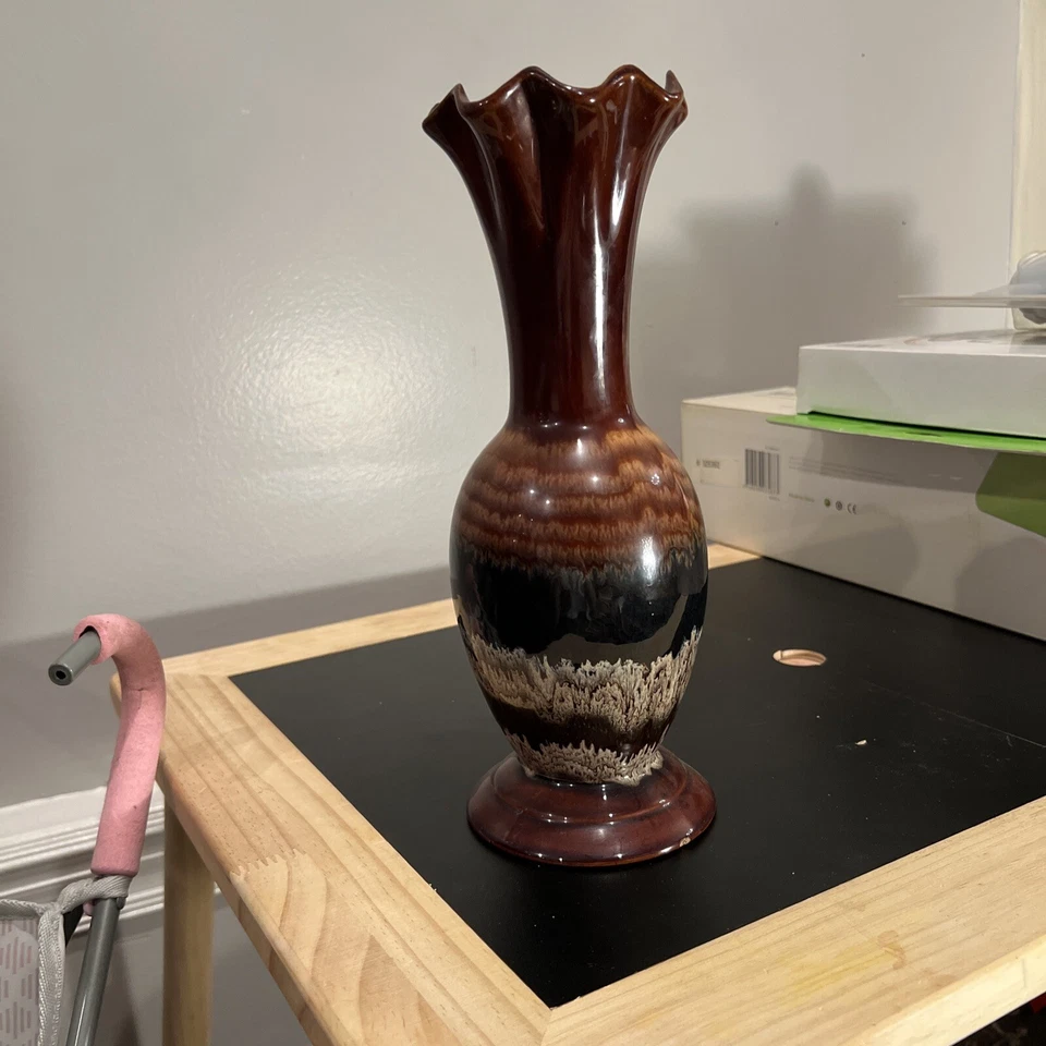 Royal Haeger Vintage Mid Century Drip Glaze Art Pottery Vase 12" - Image 2 of 4