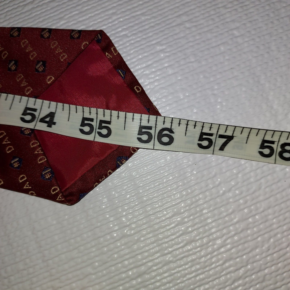 Number One Dad Necktie Father's Day Tie 1 Dad Neck Tie Maroon Unique