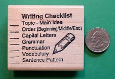 Writing Checklist/Pencil Teacher's Writing Rubber Stamp