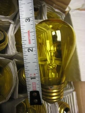 (2) GENUINE ATHALON 11S14/TY 130/ATH 11W 130V  amber/yellow from case 2 bulb lot