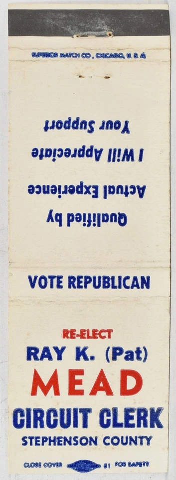 1940er Ray Kenneth Pat Mead Stephenson County Circuit Clerk Freeport Republikaner - Bild 2 von 4