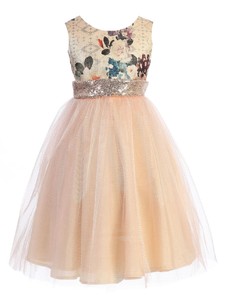 sequin top flower girl dress