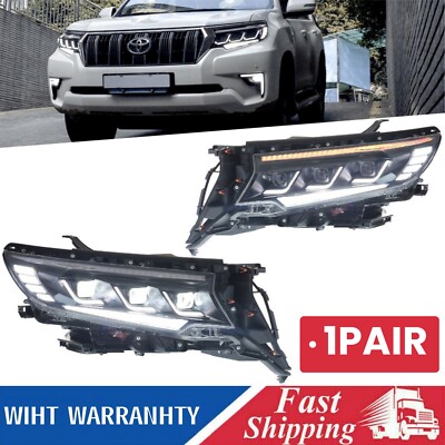 Pair LED Headlight For Toyota Land Cruiser LC200 LC150 2018-2022