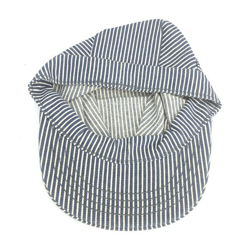 Vintage Chattanooga Choo-Choo Train Conductors Hat BOYS small RailRoad Striped - Picture 3 of 4