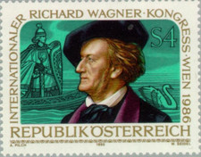 Austria #Mi1849 MNH 1986 Richard Wagner Swan Knight Boat [1347]