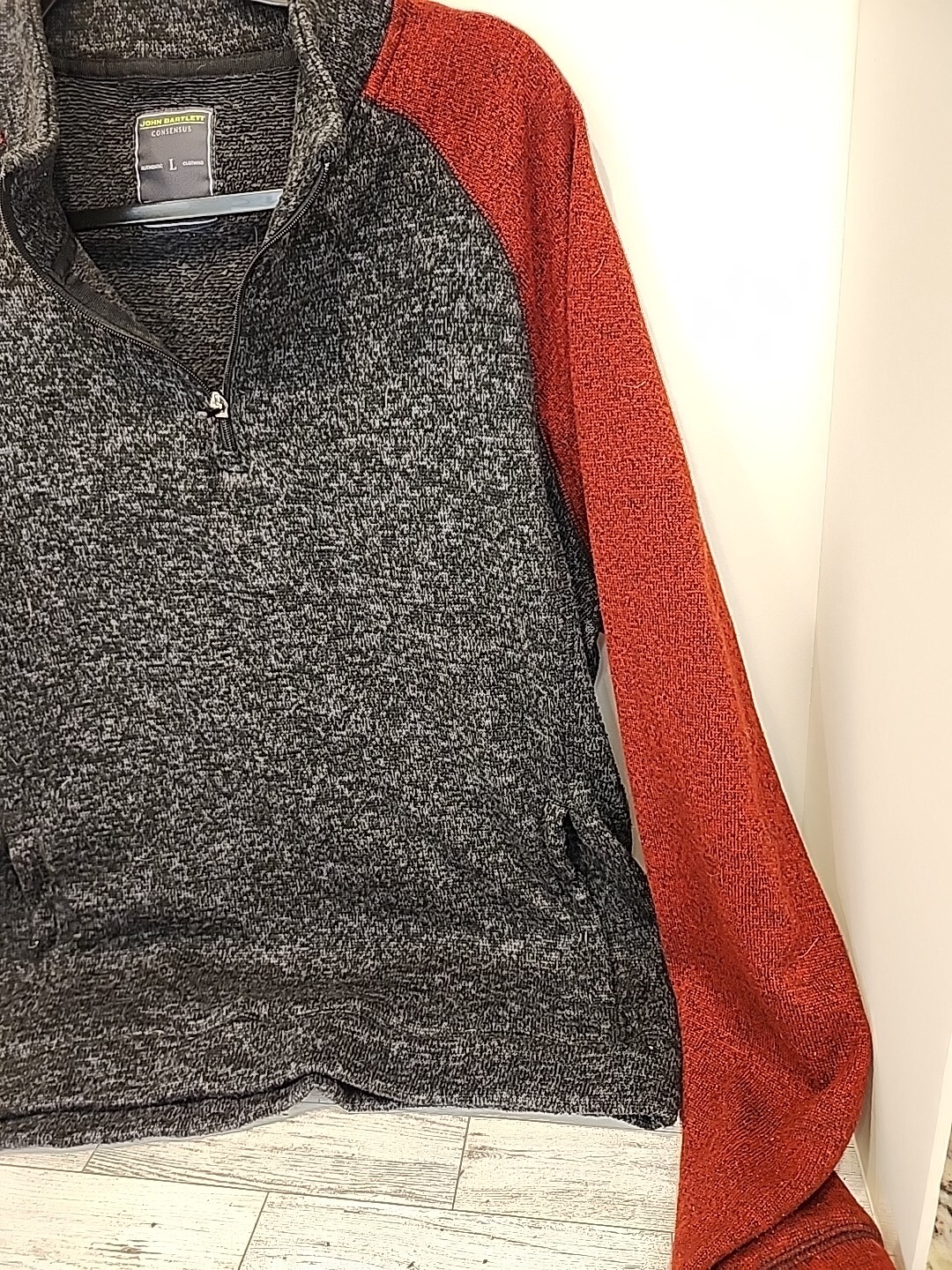 John Bartlett Consensus Gray Quarter Zip Sweater … - image 8