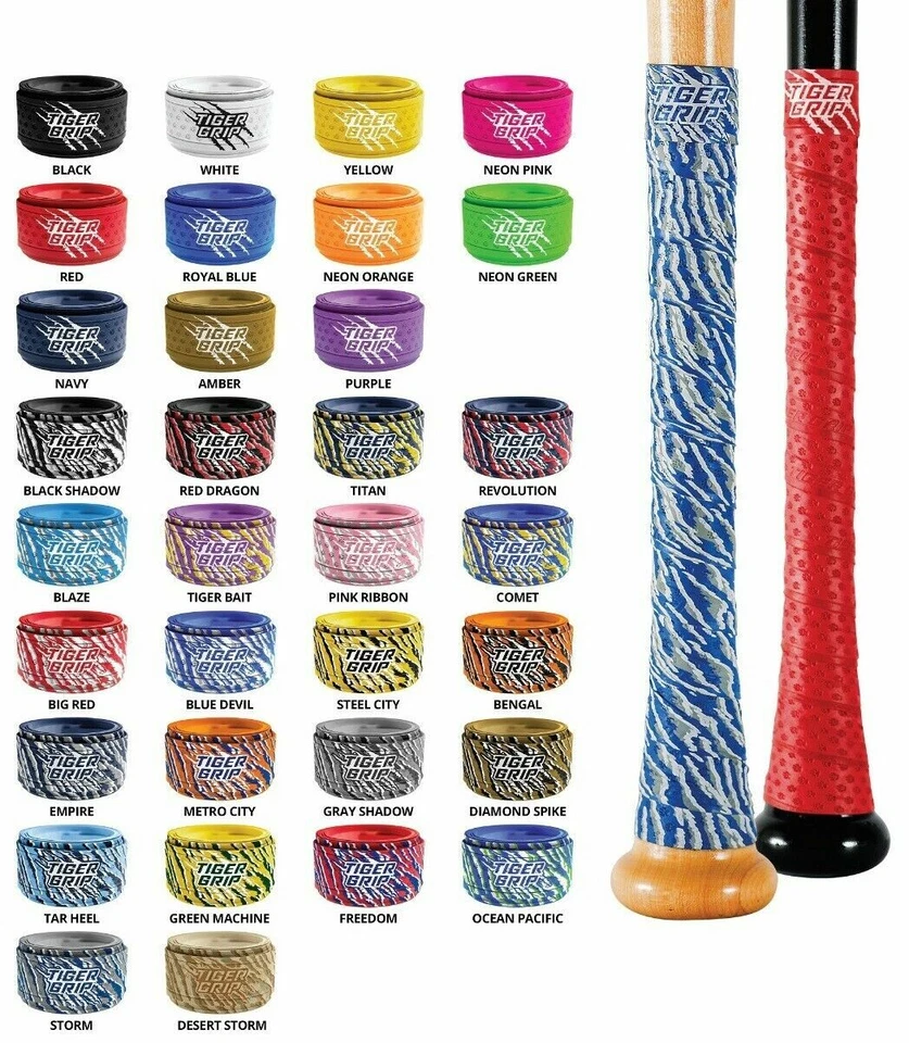 Tiger Grip Extreme Baseball Softball Bat Handle Sticky Grips Colored Wrap/Tape