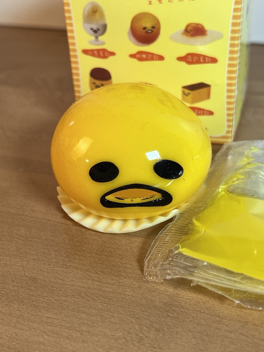 Squishy Puking Gudetama Egg Yolk Slime Slurp Ball Toy Yellow New