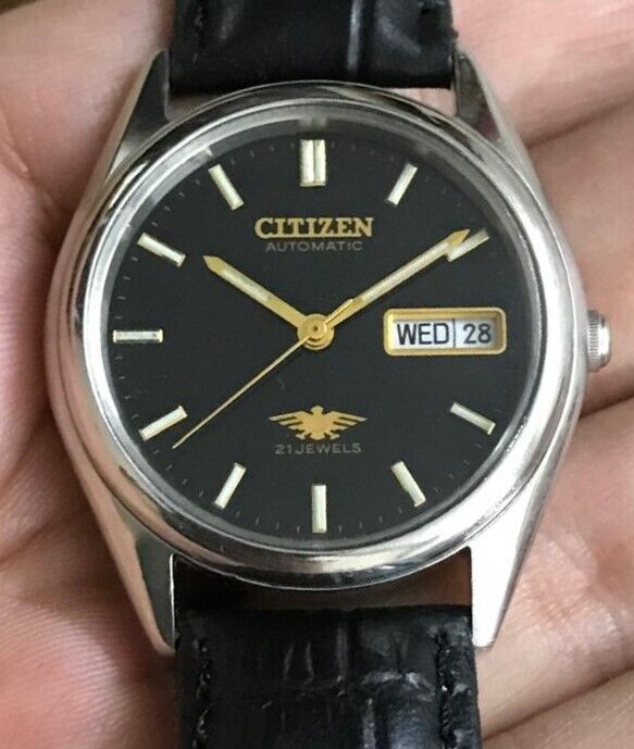 Superb Vintage Men's CITIZEN 8200A Rare See -Through Back Automatic Wristwatch