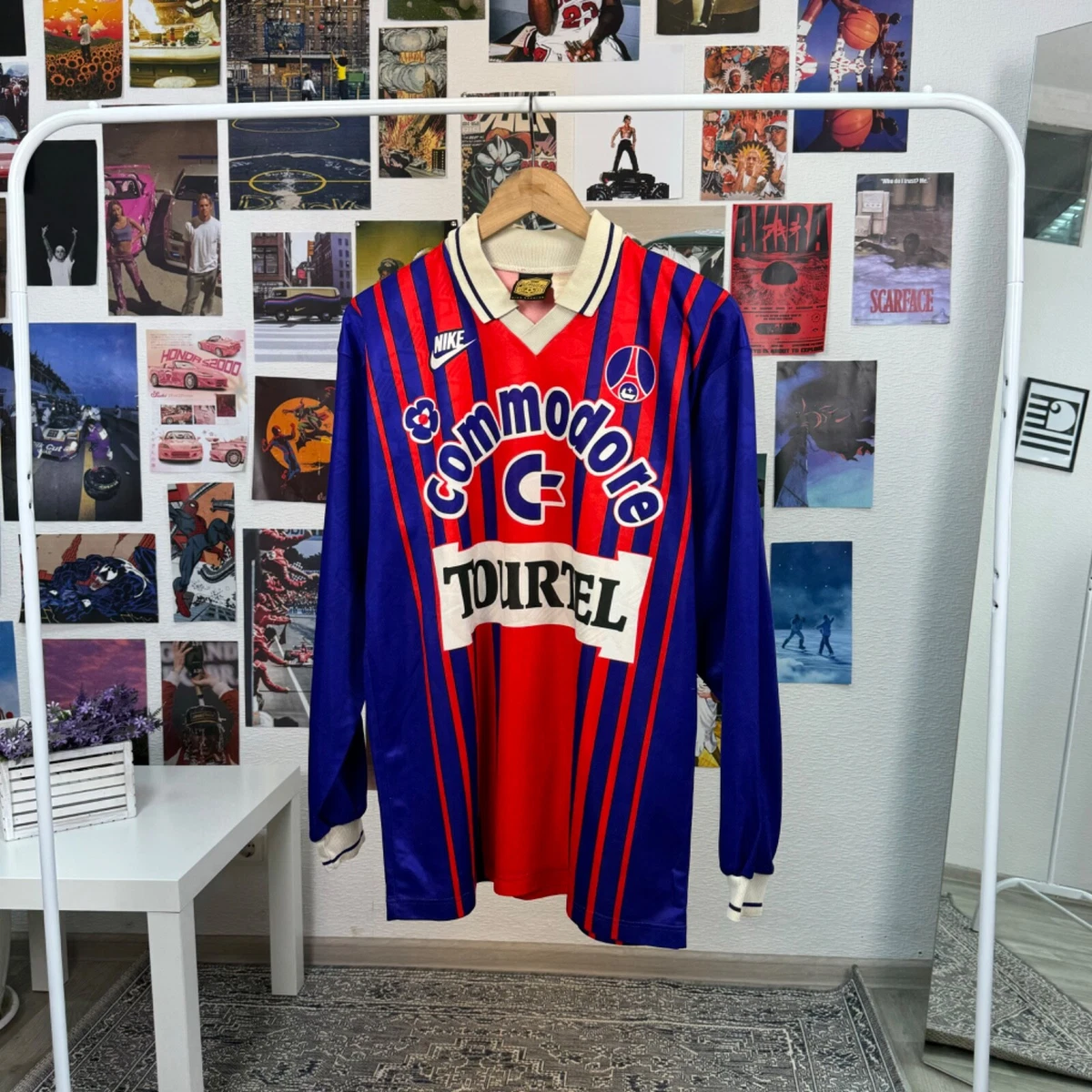 Maillot PSG Rétro 1992-1993 - Neuf Avec étiquettes, Plusieurs Tailles (M à XXL), Domicile Bleu, Marque Toffs