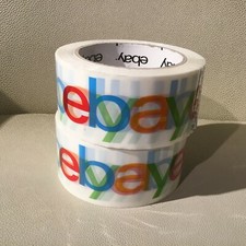 2 Rolls eBay Brand MultiColor Logo Shipping  Packing Tape 75 Yds x 2 In