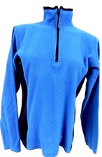 The North Face Women's Medium Fleece Pullover Blue 1/4 Zip Sweatshirt EUC