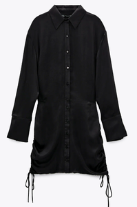 fw20 nwt draped zara satin effect sizes woman dress