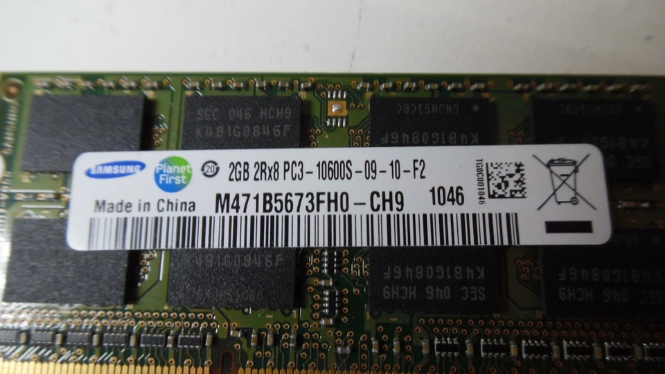 Set of 8: Samsung 2GB PC3-10600S Memory Modules - M471B5673 - Tested - Image 2 of 2