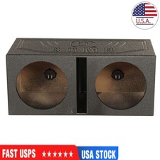 110W Dual 12 Inch Subwoofer Box High-Performance Vented Speaker Enclosure Black