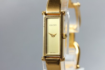 [Exc+5] GUCCI 1500L Gold Dial Quartz Women's Vintage Dress Watch from JAPAN