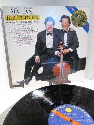 Promo YO-YO MA, EMANUEL AX  Beethoven -SONATA NO. 4,OP102,NO.1 - LP, m-