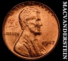 1947 Lincoln Wheat Cent - Red Choice Gem Brilliant Unc  No Reserve  #G9301