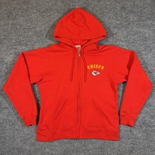 NFL for Her KC Kansas City Chiefs Womens Size L Red Full Zip Hoodie