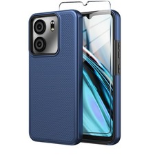 For BLU View 5 Phone Case with Tempered Glass Screen Protector,Dual Layer Heav