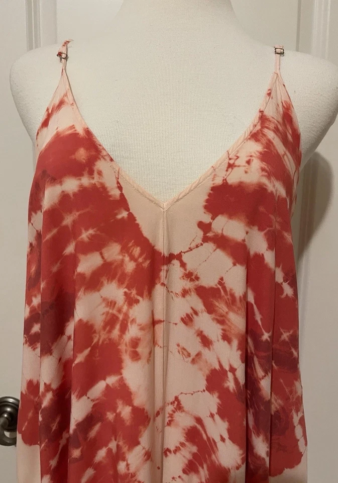 Vestido Largo Lovestitch Tie Dye Correas de Espagueti Cambio Talla S-M~Hermoso- Foto 4 de 4