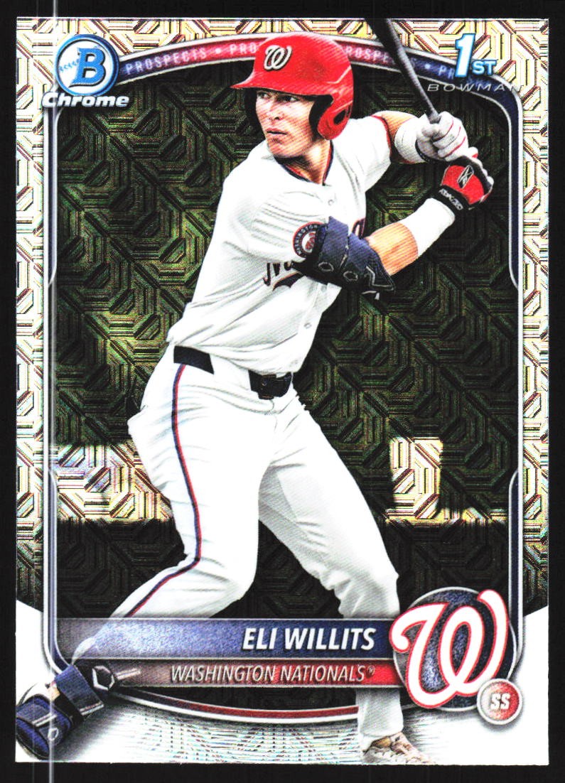 2025 Bowman Draft #BDC-1 Eli Willits Chrome Mojo Refractor