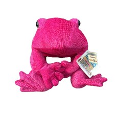 Toys R Us Animal Alley Large Hot Pink Frog Plush 19" 2000 Commonwealth