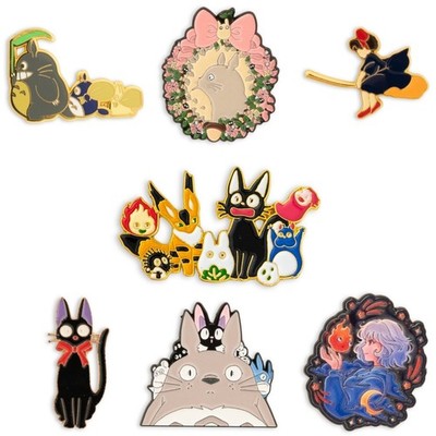 Ghibli Anime Enamel Pins Totoro Jiji Calcifer Kiki Brooch Pin Badges
