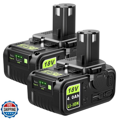 #ad Abeden with USB and Type C Ports 2 Packs Replacement Ryobi 18v $72.99