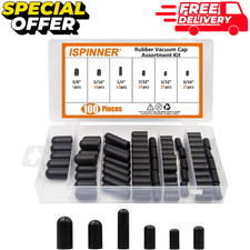  100 PCS CARBURETOR  VACUUM RUBBER CAP PLUG ASSORTMENT KIT INTAKE VACUUM LINES