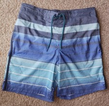 George Men's Size 36-38 Striped Swim Trunks With Lining.
