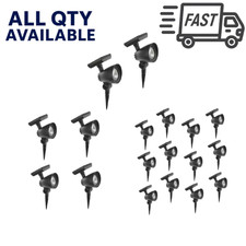 Solar Outdoor Spotlight 55LM Black LED Adjustable Garden Light Multi Pack
