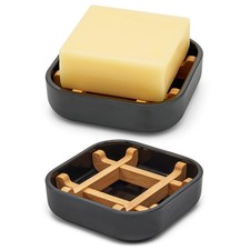 Bamboo Soap Dishes for Bar Soap Holders for Shower for Bathroom Sink Bulk Sma...