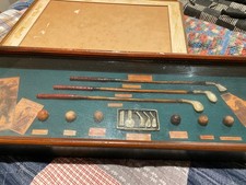Framed History of Golf-Evolution of Irons Balls in Shadow Box
