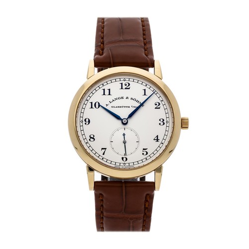 A. Lange & Sohne 1815 Gold Manual 36mm Silver Dial Strap Watch 206.021