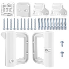 Baby Gate Replacement Parts Kit with Hardware, Wall Mounting Medium, White