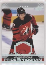 2022 Team Canada Juniors Pride of the Program Jersey Relics Mavrik Bourque q2l