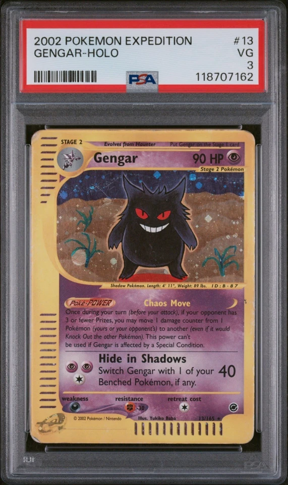 🔥 PSA 3 VG GENGAR HOLO RARE | EXPEDITION BASE SET 13/165 🔥 - Image 2 of 4