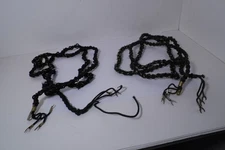 2 Antique AUTOMATIC ELECTRIC 3 Cond Cloth Braided HANDSET Cords & Poor Condition